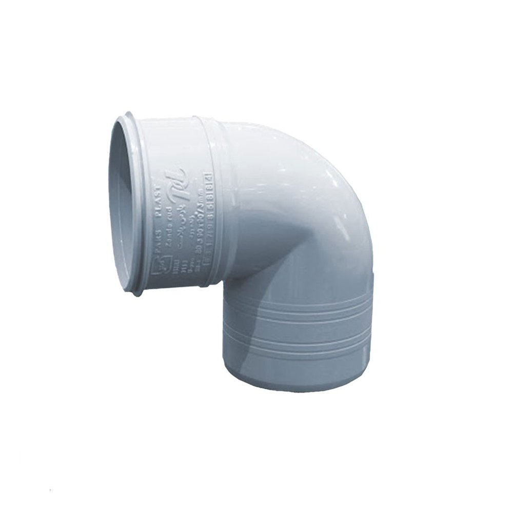 زانو 90 درجه سایز 63 فاضلابی پارس پلاست UPVC سایلنت